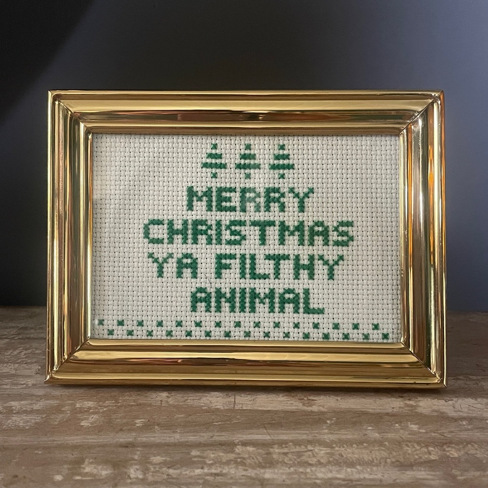 Custom Christmas Handmade Crosstitch Embroidery - Picture 3 of 5